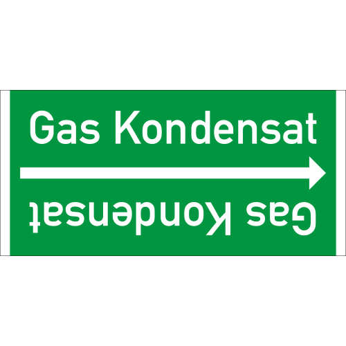 Rohrleitungsband: Gas Kondensat, DIN 2403, für Rohre ab Ø 15 mm, Folie selbstklebend, 33 m/Rolle