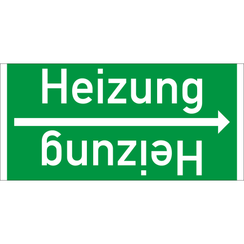 Rohrleitungsband: Heizung, DIN 2403, für Rohre ab Ø 15 mm, Folie selbstklebend, 33 m/Rolle