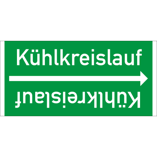 Rohrleitungsband: Kühlkreislauf, DIN 2403, für Rohre ab Ø 15 mm, Folie selbstklebend, 33 m/Rolle