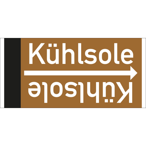 Rohrleitungsband: Kühlsole, DIN 2403, für Rohre ab Ø 15 mm, Folie selbstklebend, 33 m/Rolle