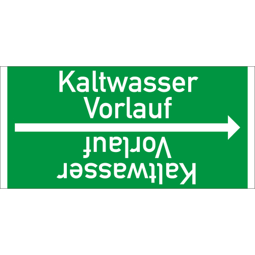 Rohrleitungsband: Kaltwasser Vorlauf, DIN 2403, für Rohre ab Ø 15 mm, Folie selbstklebend, 33 m/Rolle