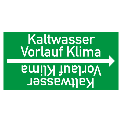 Rohrleitungsband: Kaltwasser Vorlauf Klima, DIN 2403, für Rohre ab Ø 15 mm, Folie selbstklebend, 33 m/Rolle