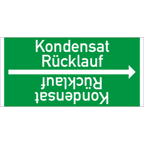 Rohrleitungsband: Kondensat Rücklauf, DIN 2403, für Rohre ab Ø 15 mm, Folie selbstklebend, 33 m/Rolle