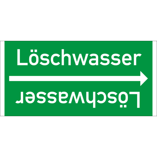 Rohrleitungsband: Löschwasser, DIN 2403, für Rohre ab Ø 15 mm, Folie selbstklebend, 33 m/Rolle