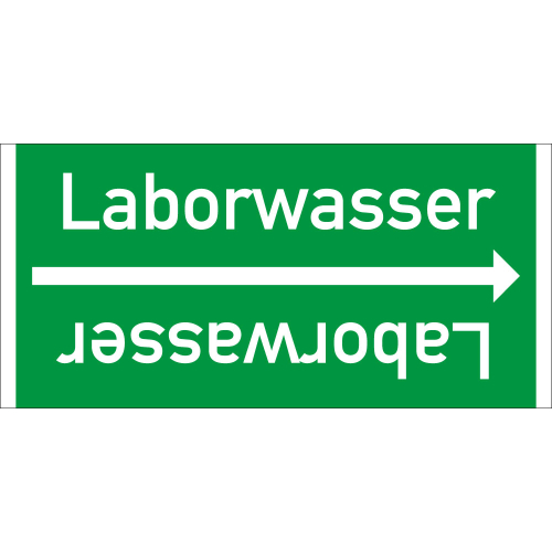 Rohrleitungsband: Laborwasser, DIN 2403, für Rohre ab Ø 15 mm, Folie selbstklebend, 33 m/Rolle