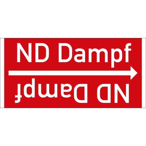 Rohrleitungsband: ND Dampf, DIN 2403, für Rohre ab Ø 15 mm, Folie selbstklebend, 33 m/Rolle