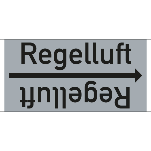 Rohrleitungsband: Regelluft, DIN 2403, für Rohre ab Ø 15 mm, Folie selbstklebend, 33 m/Rolle