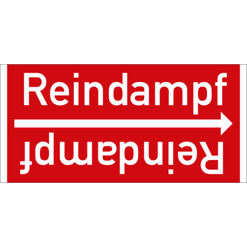 Rohrleitungsband: Reindampf, DIN 2403, für Rohre ab Ø 15 mm, Folie selbstklebend, 33 m/Rolle