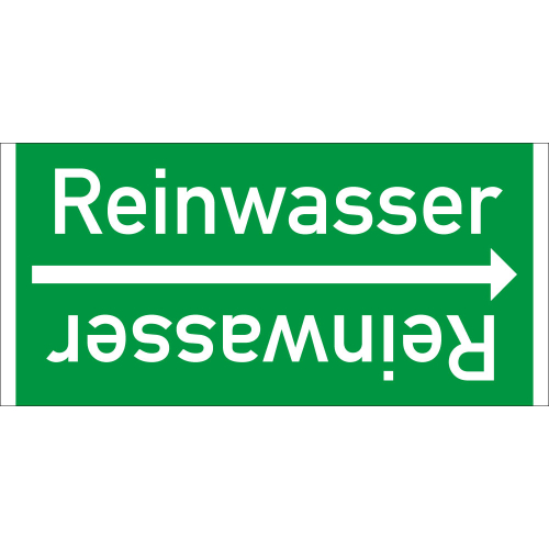 Rohrleitungsband: Reinwasser, DIN 2403, für Rohre ab Ø 15 mm, Folie selbstklebend, 33 m/Rolle