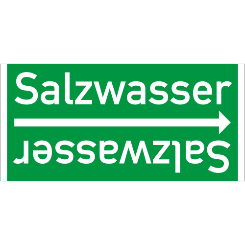 Rohrleitungsband: Salzwasser, DIN 2403, für Rohre ab Ø 15 mm, Folie selbstklebend, 33 m/Rolle