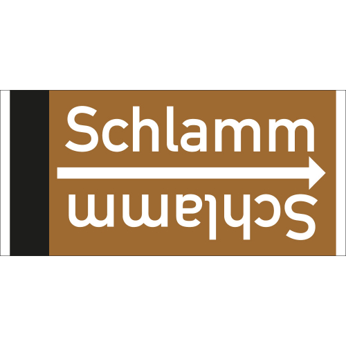 Rohrleitungsband: Schlamm, DIN 2403, für Rohre ab Ø 15 mm, Folie selbstklebend, 33 m/Rolle
