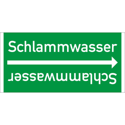 Rohrleitungsband: Schlammwasser, DIN 2403, für Rohre ab Ø 15 mm, Folie selbstklebend, 33 m/Rolle