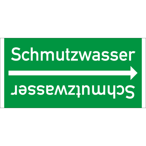 Rohrleitungsband: Schmutzwasser, DIN 2403, für Rohre ab Ø 15 mm, Folie selbstklebend, 33 m/Rolle