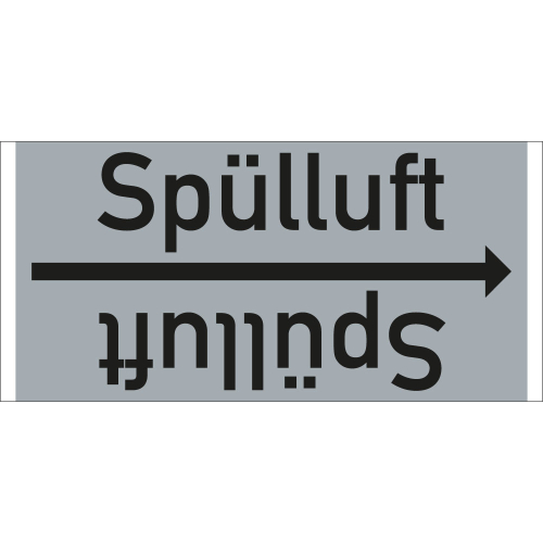 Rohrleitungsband: Spülluft, DIN 2403, für Rohre ab Ø 15 mm, Folie selbstklebend, 33 m/Rolle