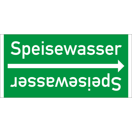 Rohrleitungsband: Speisewasser, DIN 2403, für Rohre ab Ø 15 mm, Folie selbstklebend, 33 m/Rolle