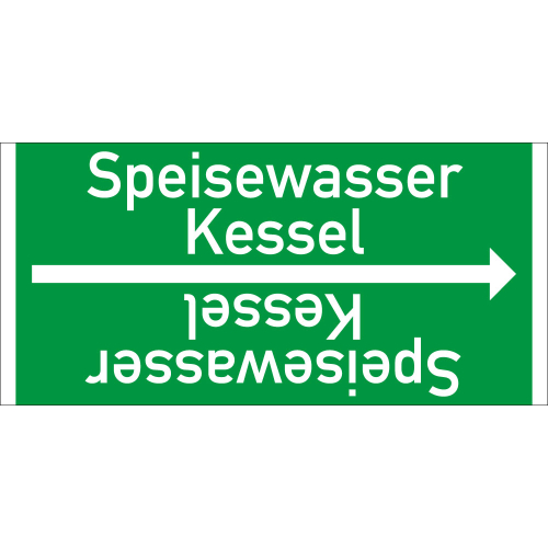 Rohrleitungsband: Speisewasser Kessel, DIN 2403, für Rohre ab Ø 15 mm, Folie selbstklebend, 33 m/Rolle