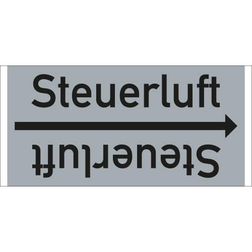 Rohrleitungsband: Steuerluft, DIN 2403, für Rohre ab Ø 15 mm, Folie selbstklebend, 33 m/Rolle