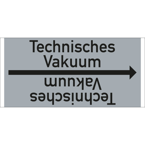 Rohrleitungsband: Technisches Vakuum, DIN 2403, für Rohre ab Ø 15 mm, Folie selbstklebend, 33 m/Rolle