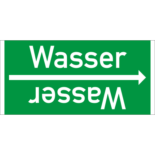 Rohrleitungsband: Wasser, DIN 2403, für Rohre ab Ø 15 mm, Folie selbstklebend, 33 m/Rolle