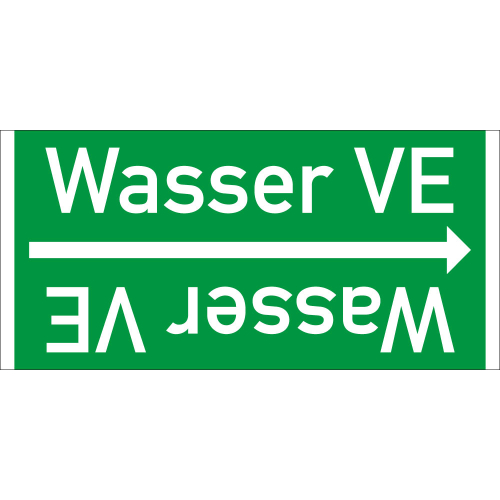 Rohrleitungsband: Wasser VE, DIN 2403, für Rohre ab Ø 15 mm, Folie selbstklebend, 33 m/Rolle