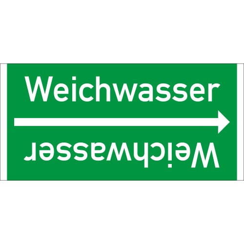 Rohrleitungsband: Weichwasser, DIN 2403, für Rohre ab Ø 15 mm, Folie selbstklebend, 33 m/Rolle
