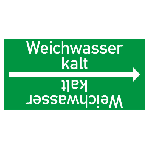 Rohrleitungsband: Weichwasser kalt, DIN 2403, für Rohre ab Ø 15 mm, Folie selbstklebend, 33 m/Rolle