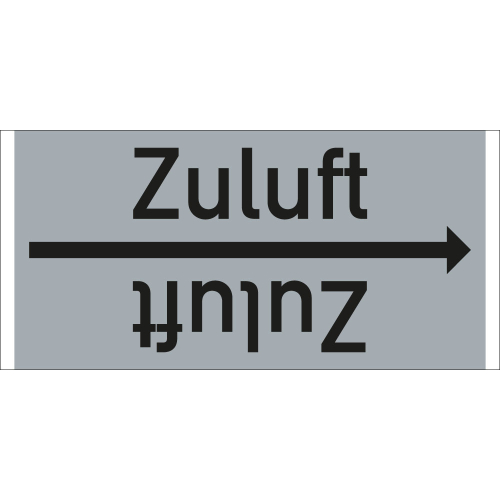 Rohrleitungsband: Zuluft, DIN 2403, für Rohre ab Ø 15 mm, Folie selbstklebend, 33 m/Rolle