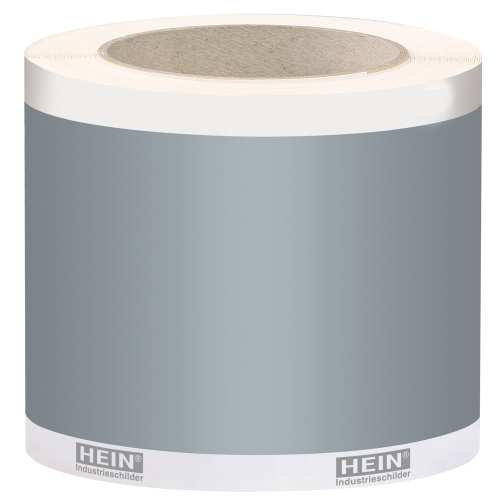 Rohrleitungsband: grau, Folie selbstklebend, 104 mm breit, 33 m/Rolle Rohrleitungsband: grau, Folie selbstklebend, 104 mm breit, 33 m/Rolle