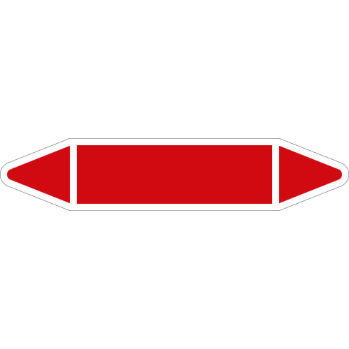 Rohrleitungsetikett zum Selbstbeschriften, rot-weiß, Folie selbstklebend, 75 x 17 mm, 80 St./Heft Rohrleitungsetikett zum Selbstbeschriften, rot-weiß, Folie selbstklebend, 75 x 17 mm, 80 St./Heft