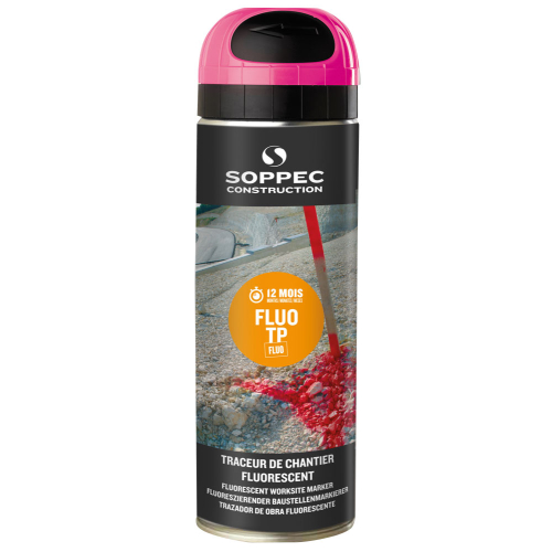 SOPPEC Markierfarbe Fluo T.P., für begrenzten Zeitraum (12 Monate), pink, fluoreszierend, 500 ml / Dose SOPPEC Markierfarbe Fluo T.P., für begrenzten Zeitraum (12 Monate), pink, fluoreszierend, 500 ml / Dose
