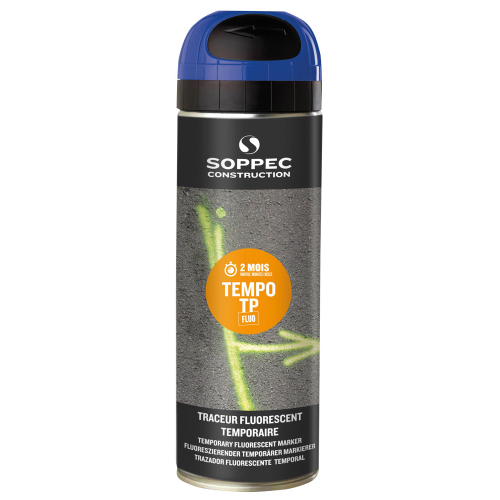 SOPPEC Markierfarbe Tempo T.P., für begrenzten Zeitraum (8 Wochen), blau, 500 ml / Dose SOPPEC Markierfarbe Tempo T.P., für begrenzten Zeitraum (8 Wochen), blau, 500 ml / Dose