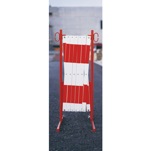 Scherensperre, mittel, rot-weiße Signalfolie, ausziehbar bis 3,6 m, 12 kg, 1 Stück