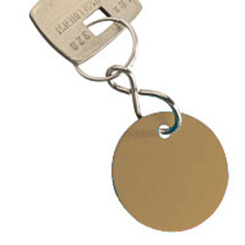 Schlüsselmarken blanko, gold, Aluminium, Ø 30 mm, 100 St./Verpackungseinheit Schlüsselmarken blanko, gold, Aluminium, Ø 30 mm, 100 St./Verpackungseinheit