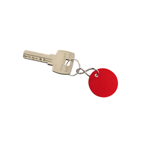 Schlüsselmarken blanko, rot, Aluminium, Ø 20 mm, 100 St./Verpackungseinheit Schlüsselmarken blanko, rot, Aluminium, Ø 20 mm, 100 St./Verpackungseinheit