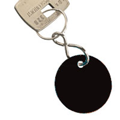 Schlüsselmarken blanko, schwarz, Aluminium, Ø 30 mm, 100 St./Verpackungseinheit Schlüsselmarken blanko, schwarz, Aluminium, Ø 30 mm, 100 St./Verpackungseinheit