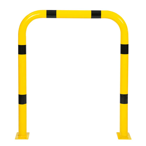 Schutzbügel, zum Aufdübeln, gelb-schwarz, Stahl pulverbeschichtet, Ø 76 mm, 1000 mm x 1150 mm, 1 Stück Schutzbügel, zum Aufdübeln, gelb-schwarz, Stahl pulverbeschichtet, Ø 76 mm, 1000 mm x 1150 mm, 1 Stück