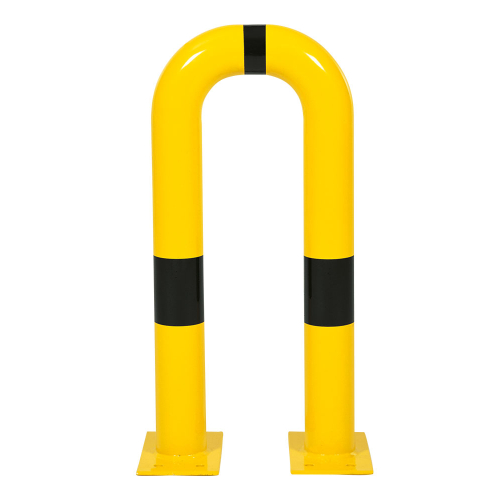 Schutzbügel, zum Aufdübeln, gelb-schwarz, Stahl pulverbeschichtet, Ø 76 mm, 300 mm x 650 mm, 1 Stück Schutzbügel, zum Aufdübeln, gelb-schwarz, Stahl pulverbeschichtet, Ø 76 mm, 300 mm x 650 mm, 1 Stück