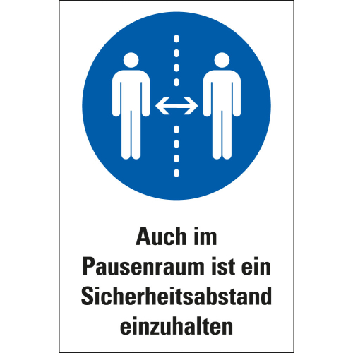 Sich.abstand im Pausenraum,PF,200x300mm