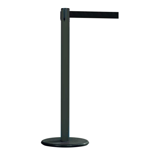 Sicherheits-Gurtpfosten Indoor, anthrazit, Gurt schwarz, Kunststoff, Ø 65 mm, 50 mm, 2,3 m, 1 Stück Sicherheits-Gurtpfosten Indoor, anthrazit, Gurt schwarz, Kunststoff, Ø 65 mm, 50 mm, 2,3 m, 1 Stück