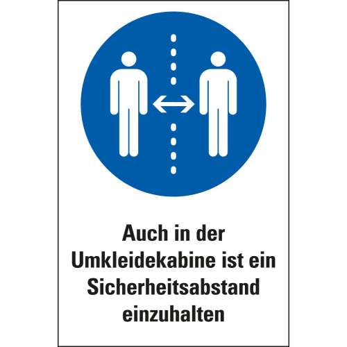 Sicherheitsabstand Umkleide,KU,200x300mm Sicherheitsabstand Umkleide,KU,200x300mm