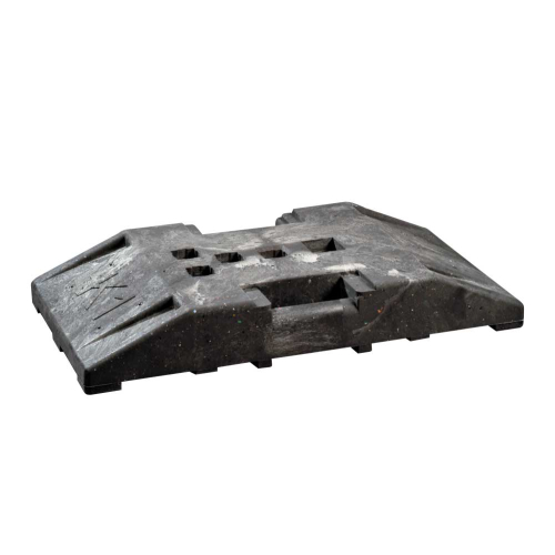 Sicherheitsfußplatte nach TL 56 K1, Recycling-Kunststoff, 895 mm x 440 mm x 115 mm, 28,5 kg, 1 Stück