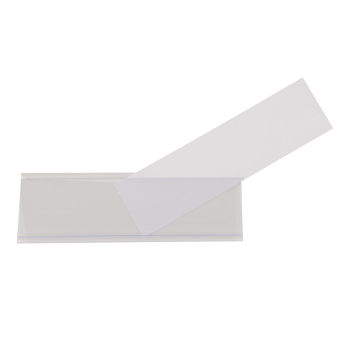 Start-Set Etikettenhalter und Papieretiketten zum Selbstbeschriften, 75 x 18 mm, 100 St./Verpackungseinheit Start-Set Etikettenhalter und Papieretiketten zum Selbstbeschriften, 75 x 18 mm, 100 St./Verpackungseinheit