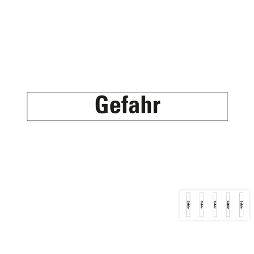 Produkt Hauptbild von Signalwort Gefahr für Gefahrensymbole nach GHS, Folie selbstklebend, versch. Größen