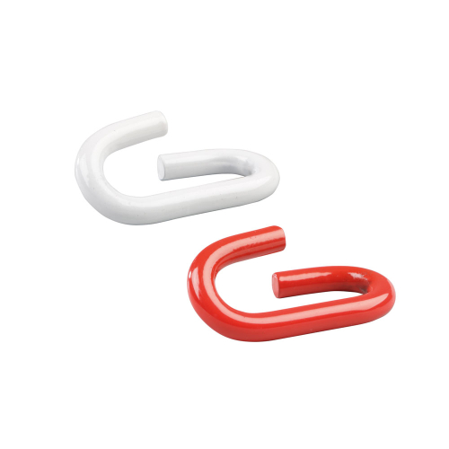 Verbindungsglieder, rot-weiß, Stahl, Ø 6 mm, 20 St. / Verpackungseinheit Verbindungsglieder, rot-weiß, Stahl, Ø 6 mm, 20 St. / Verpackungseinheit