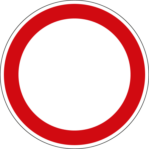 Verbotsschild: Allgemeines Verbotszeichen, weiß-rot, ASR/ISO, Aluminium, Ø 400 mm, 1 Stück Verbotsschild: Allgemeines Verbotszeichen, weiß-rot, ASR/ISO, Aluminium, Ø 400 mm, 1 Stück