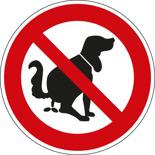 Verbotsschild: Hier kein Hundeklo, weiß-rot, Folie selbstklebend, Ø 200 mm, 1 Stück Verbotsschild: Hier kein Hundeklo, weiß-rot, Folie selbstklebend, Ø 200 mm, 1 Stück