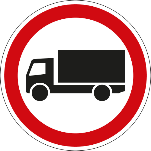 Verkehrszeichen-Nr. 253, Verbot für LKW, 3,5t, Aluminium reflektierend RA1, Ø 600 mm, 1 Stück