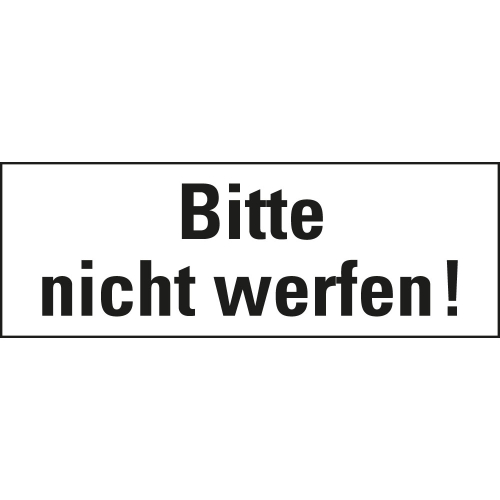 Verpackungsetikett: Bitte nicht werfen!, weiß, permanent haftendes Haftpapier, 147 mm x 50 mm, 250 St./Rolle