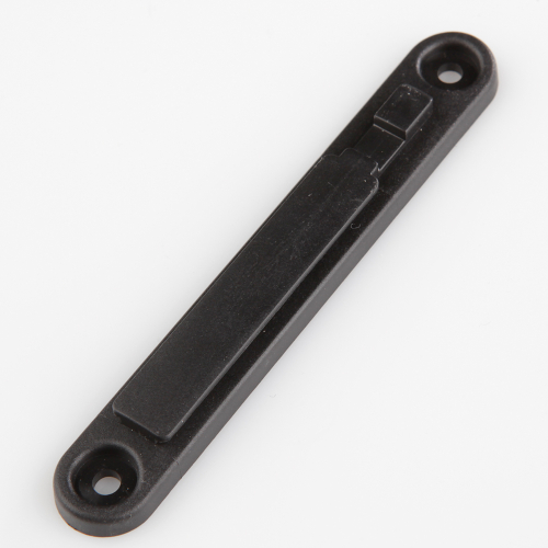 Wandclip mit 2 Bohrungen für Gurtpfosten aus Stahl, schwarz, Kunststoff, 1 Stück Wandclip mit 2 Bohrungen für Gurtpfosten aus Stahl, schwarz, Kunststoff, 1 Stück