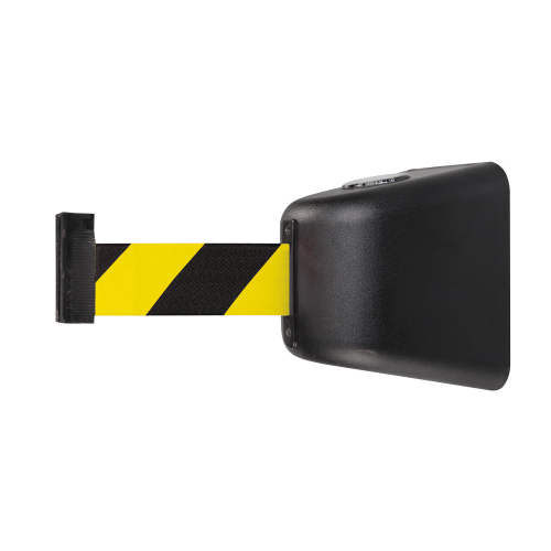 Wandkassette Indoor, magnetisch, schwarz, Kunststoff, Gurt gelb-schwarz, 5 m, 1 Stück Wandkassette Indoor, magnetisch, schwarz, Kunststoff, Gurt gelb-schwarz, 5 m, 1 Stück